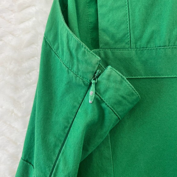 Anthropologie Maeve Kelly Green Fountain of Youth Sleeveless Shirt Dress Women 8 - Picture 9 of 16